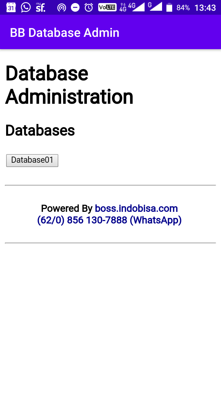 BB Database Admin